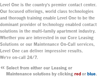level one is the country's premier contact center